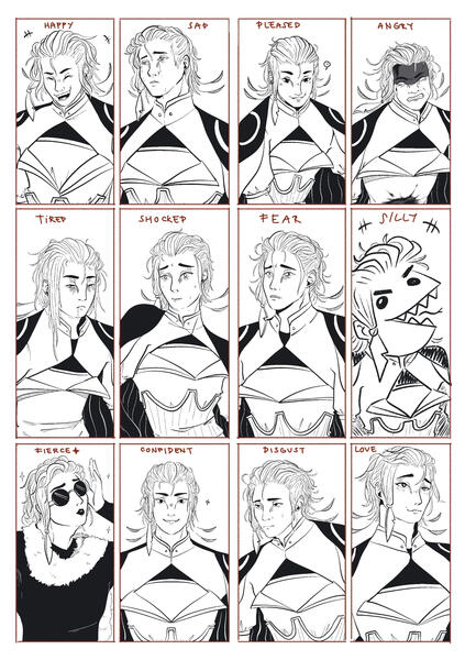 Character Facial Expressions Chart
